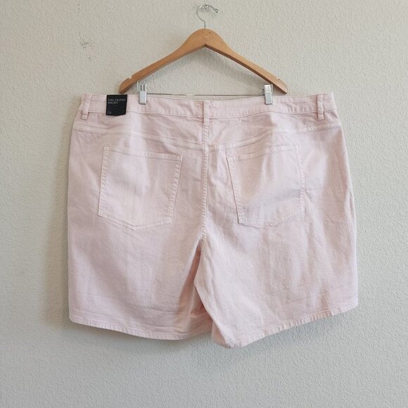Lane Bryant Girlfriend Short Stretchy Zipper Fly Blush Pink Modest Shorts 28 NWT - Picture 5 of 12